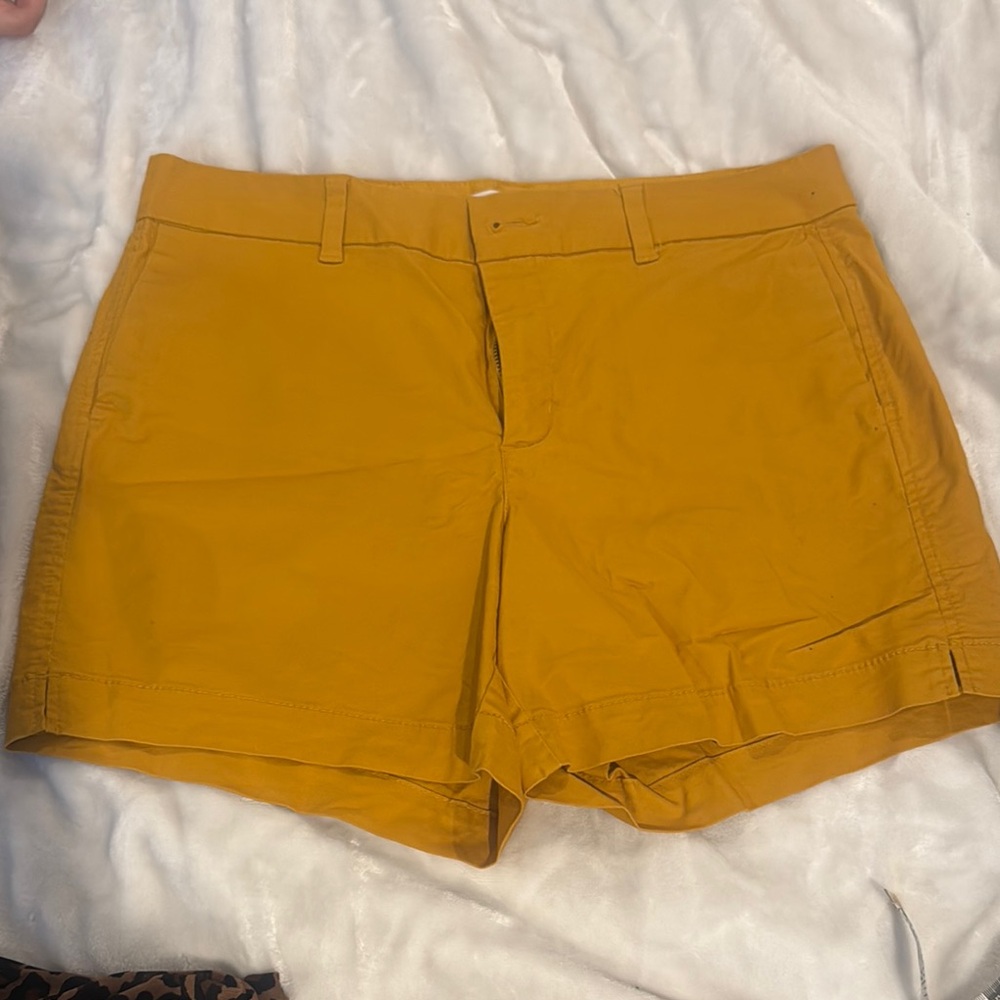 Old Navy Yellow Tailored Bermuda Shorts